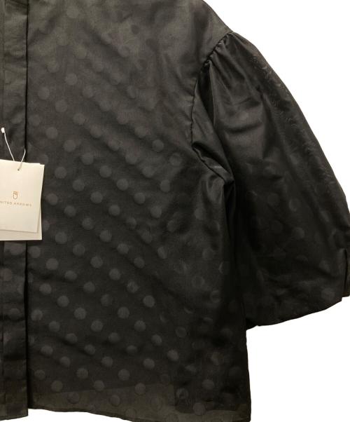 UNITED ARROWS TOKYO（ユナイテッドアローズトウキョウ）UNITED ARROWS TOKYO (ユナイテッドアローズトウキョウ) シアー ドット パフ ブラウス ブラック サイズ:ｆｒｅｅ 未使用品の古着・服飾アイテム