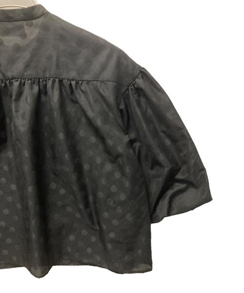 UNITED ARROWS TOKYO（ユナイテッドアローズトウキョウ）UNITED ARROWS TOKYO (ユナイテッドアローズトウキョウ) シアー ドット パフ ブラウス ブラック サイズ:ｆｒｅｅ 未使用品の古着・服飾アイテム