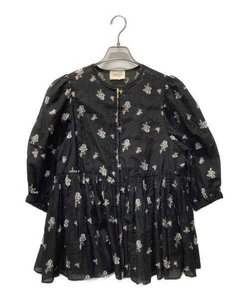 UNITED ARROWS TOKYO（ユナイテッドアローズトウキョウ）UNITED ARROWS TOKYO (ユナイテッドアローズトウキョウ) フラワージャガード シアー ブルゾン ブラック サイズ:不明の古着・服飾アイテム