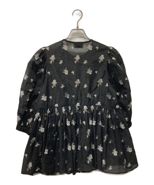 UNITED ARROWS TOKYO（ユナイテッドアローズトウキョウ）UNITED ARROWS TOKYO (ユナイテッドアローズトウキョウ) フラワージャガード シアー ブルゾン ブラック サイズ:不明の古着・服飾アイテム