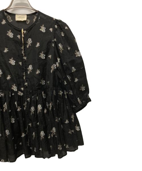 UNITED ARROWS TOKYO（ユナイテッドアローズトウキョウ）UNITED ARROWS TOKYO (ユナイテッドアローズトウキョウ) フラワージャガード シアー ブルゾン ブラック サイズ:不明の古着・服飾アイテム