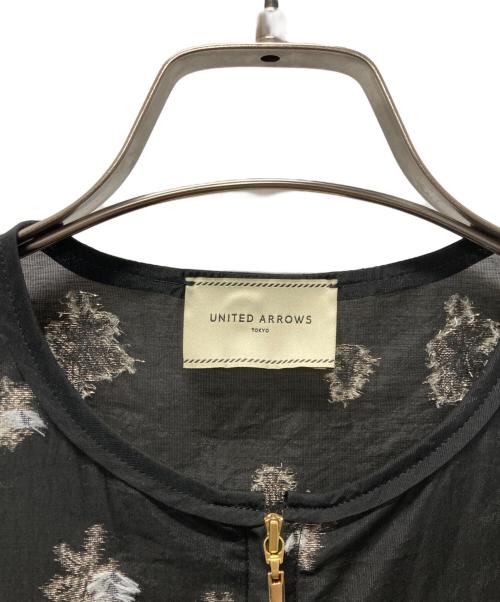 UNITED ARROWS TOKYO（ユナイテッドアローズトウキョウ）UNITED ARROWS TOKYO (ユナイテッドアローズトウキョウ) フラワージャガード シアー ブルゾン ブラック サイズ:不明の古着・服飾アイテム