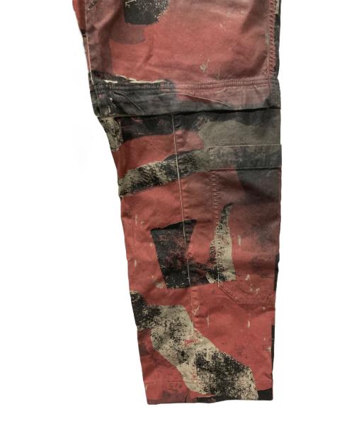 DIESEL（ディーゼル）DIESEL (ディーゼル) D-MULTY JOGG グラフィック ペイント デチャッタブル カーゴパンツ レッド サイズ:W32の古着・服飾アイテム