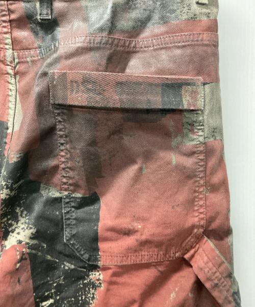 DIESEL（ディーゼル）DIESEL (ディーゼル) D-MULTY JOGG グラフィック ペイント デチャッタブル カーゴパンツ レッド サイズ:W32の古着・服飾アイテム