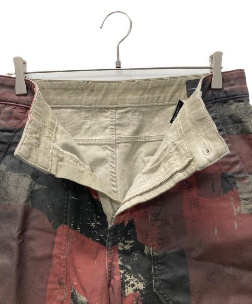 DIESEL（ディーゼル）DIESEL (ディーゼル) D-MULTY JOGG グラフィック ペイント デチャッタブル カーゴパンツ レッド サイズ:W32の古着・服飾アイテム