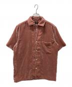 Needlesニードルズ）の古着「Italian Collar S/S Shirt-PE/R Velvet/イタリアンカラー ベルベットシャツ」｜ピンク