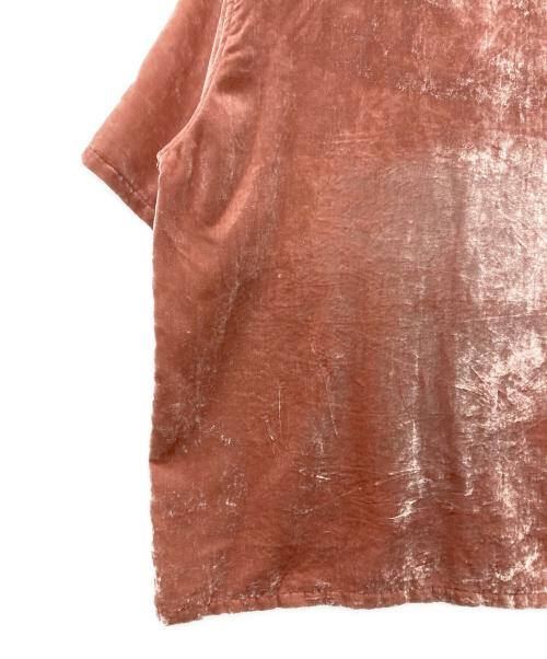 Needles（ニードルズ）Needles (ニードルズ) Italian Collar S/S Shirt-PE/R Velvet/イタリアンカラー ベルベットシャツ ピンク サイズ:Mの古着・服飾アイテム