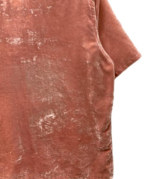 Needles（ニードルズ）Needles (ニードルズ) Italian Collar S/S Shirt-PE/R Velvet/イタリアンカラー ベルベットシャツ ピンク サイズ:Mの古着・服飾アイテム
