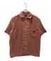 Needles（ニードルズ）の古着「Italian Collar S/S Shirt-PE/R Velvet/イタリアンカラー ベルベットシャツ」｜ピンク