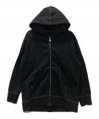 COMME des GARCONS HOMMEコムデギャルソン オム）の古着「綿裏毛製品染めジップパーカー」｜ブラック