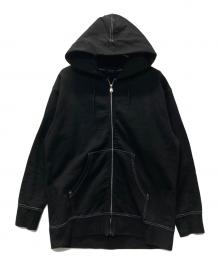 COMME des GARCONS HOMME（コムデギャルソン オム）の古着「綿裏毛製品染めジップパーカー」｜ブラック