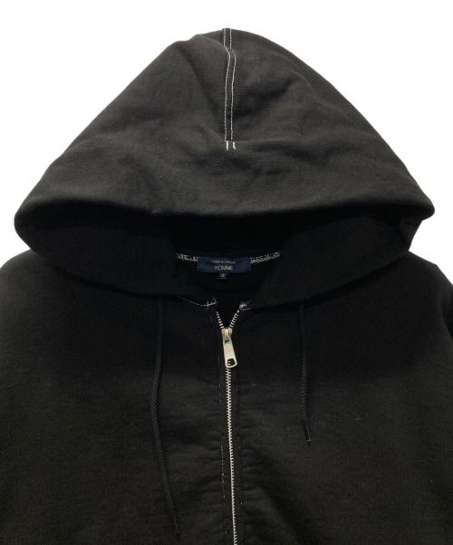 COMME des GARCONS HOMME（コムデギャルソン オム）COMME des GARCONS HOMME (コムデギャルソン オム) 綿裏毛製品染めジップパーカー ブラック サイズ:Sの古着・服飾アイテム