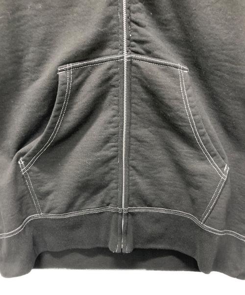 COMME des GARCONS HOMME（コムデギャルソン オム）COMME des GARCONS HOMME (コムデギャルソン オム) 綿裏毛製品染めジップパーカー ブラック サイズ:Sの古着・服飾アイテム