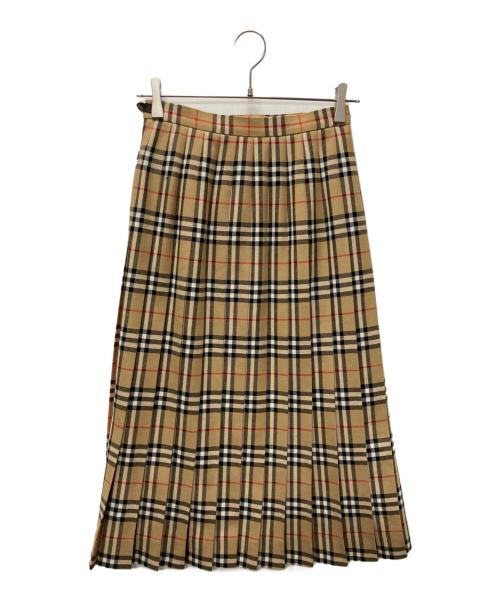 Burberry's（バーバリーズ）Burberry's (バーバリーズ) ノヴァチェックウールラップスカート ベージュ サイズ:38の古着・服飾アイテム