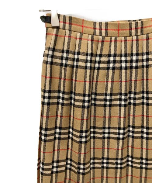 Burberry's（バーバリーズ）Burberry's (バーバリーズ) ノヴァチェックウールラップスカート ベージュ サイズ:38の古着・服飾アイテム
