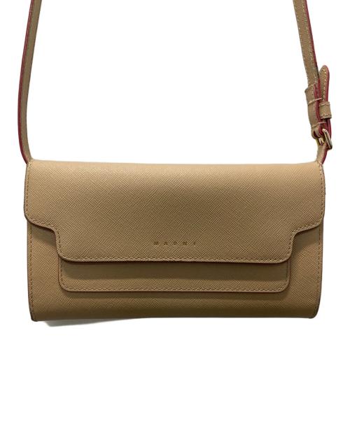 MARNI（マルニ）MARNI (マルニ) ショルダーウォレット ベージュの古着・服飾アイテム