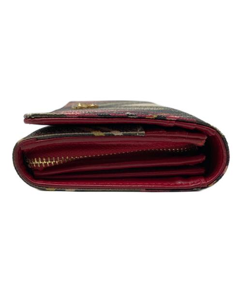 Vivienne Westwood（ヴィヴィアンウエストウッド）Vivienne Westwood (ヴィヴィアンウエストウッド) タータンチェック柄長財布 ピンク×アイボリーの古着・服飾アイテム