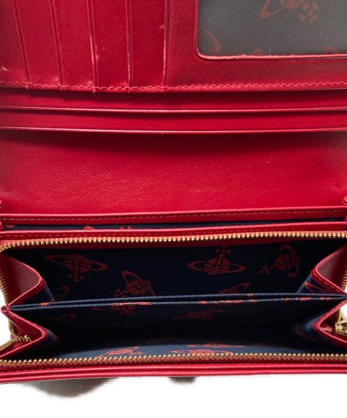 Vivienne Westwood（ヴィヴィアンウエストウッド）Vivienne Westwood (ヴィヴィアンウエストウッド) タータンチェック柄長財布 ピンク×アイボリーの古着・服飾アイテム