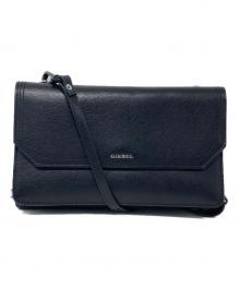 DIESEL（ディーゼル）の古着「レザーウォレットショルダーバッグ」｜ブラック