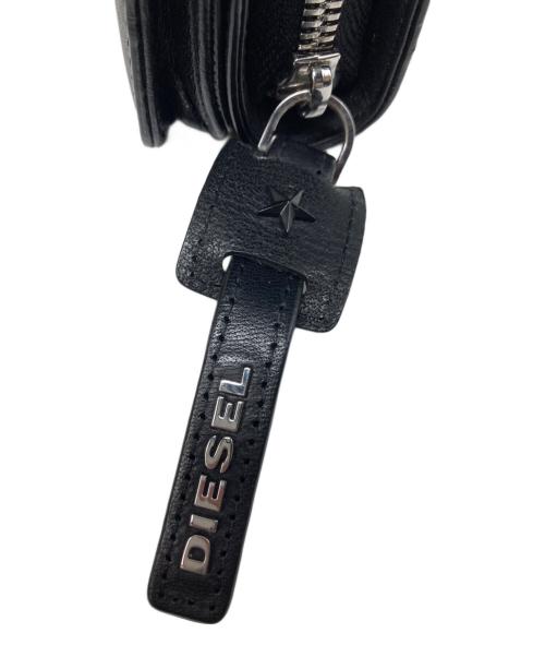 DIESEL（ディーゼル）DIESEL (ディーゼル) レザーウォレットショルダーバッグ ブラックの古着・服飾アイテム
