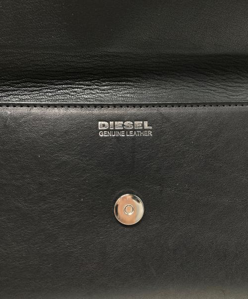 DIESEL（ディーゼル）DIESEL (ディーゼル) レザーウォレットショルダーバッグ ブラックの古着・服飾アイテム