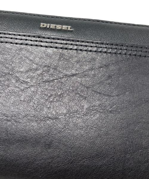 DIESEL（ディーゼル）DIESEL (ディーゼル) レザーウォレットショルダーバッグ ブラックの古着・服飾アイテム