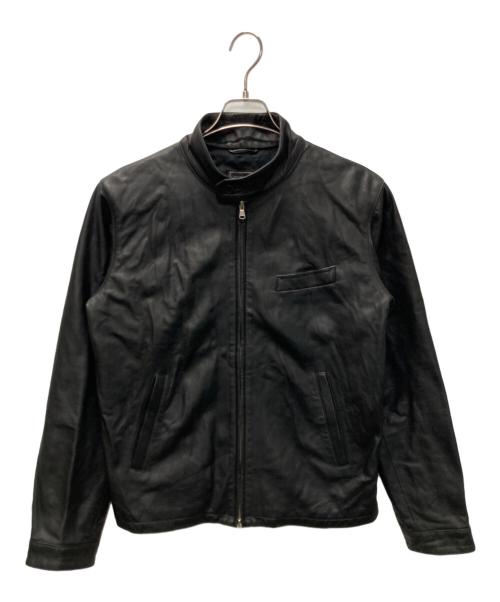 Cinquanta（チンクワンタ）Cinquanta (チンクワンタ) スタンドカラー シングルライダースジャケット ブラック サイズ:50の古着・服飾アイテム