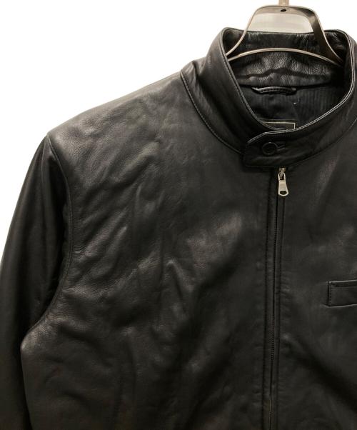 Cinquanta（チンクワンタ）Cinquanta (チンクワンタ) スタンドカラー シングルライダースジャケット ブラック サイズ:50の古着・服飾アイテム
