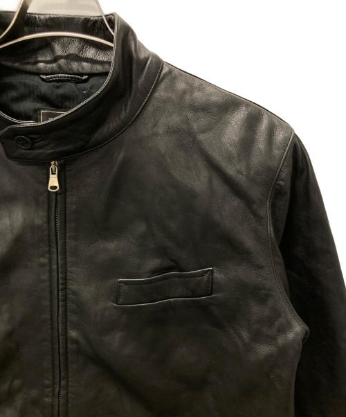 Cinquanta（チンクワンタ）Cinquanta (チンクワンタ) スタンドカラー シングルライダースジャケット ブラック サイズ:50の古着・服飾アイテム