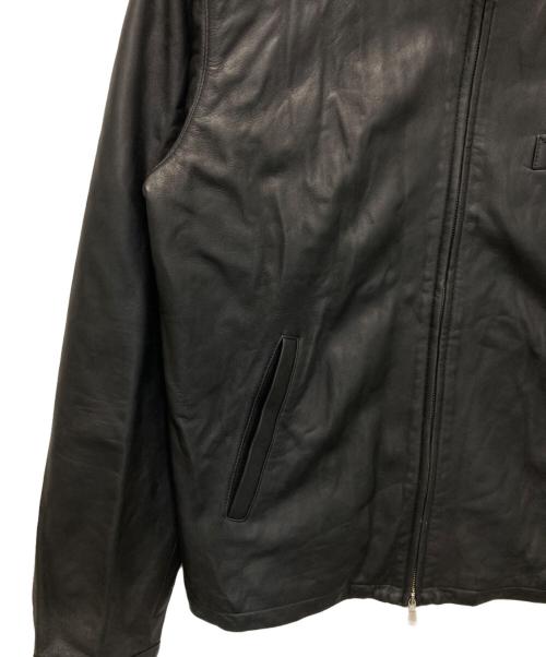 Cinquanta（チンクワンタ）Cinquanta (チンクワンタ) スタンドカラー シングルライダースジャケット ブラック サイズ:50の古着・服飾アイテム