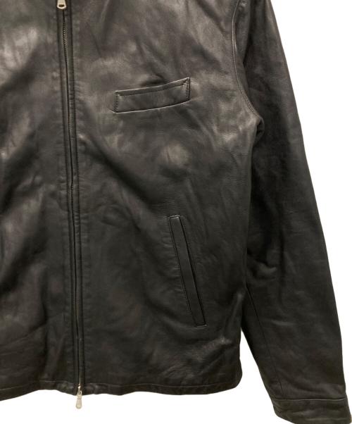 Cinquanta（チンクワンタ）Cinquanta (チンクワンタ) スタンドカラー シングルライダースジャケット ブラック サイズ:50の古着・服飾アイテム