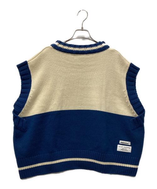ADER error（アーダーエラー）ADER error (アーダーエラー) カラーブロックニットベスト ブルー サイズ:不明の古着・服飾アイテム