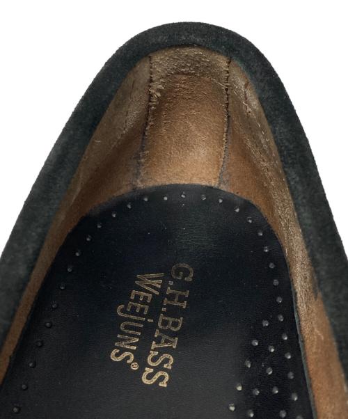 G.H.BASS（ジーエイチバス）G.H.BASS (ジーエイチバス) JOURNAL STANDARD (ジャーナルスタンダード) 別注 スエード切替 コインローファー ブラック サイズ:９の古着・服飾アイテム