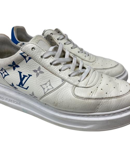 LOUIS VUITTON（ルイ ヴィトン）LOUIS VUITTON (ルイ ヴィトン) ビバリーヒルズ モノグラム ローカットスニーカー ホワイト×ネイビー サイズ:7の古着・服飾アイテム