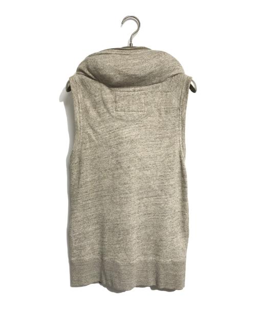 NATURAL VINTAGE GOA（ナチュラル ヴィンテージ ゴア）NATURAL VINTAGE GOA (ナチュラル ヴィンテージ ゴア) ビックフーディースウェットベスト ベージュ サイズ:Freeの古着・服飾アイテム