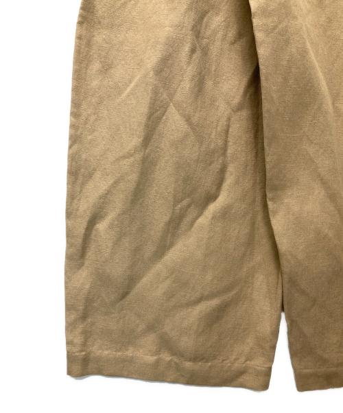 Curensology（カレンソロジー）Curensology (カレンソロジー) リネンウールスタッズパンツ ベージュ サイズ:36 未使用品の古着・服飾アイテム