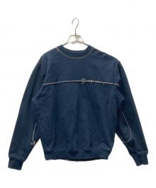 jacquemus（ジャックムス）の古着「Fio Blue Embroidered Logo Sweatshirt/ロゴ刺繍クルーネックスウェット」｜ネイビー