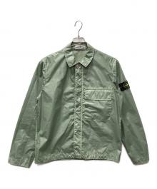 STONE ISLAND（ストーンアイランド）の古着「Mussola Gommata-TC Shirt Jacket/コットンコーティングジャケット」｜グリーン