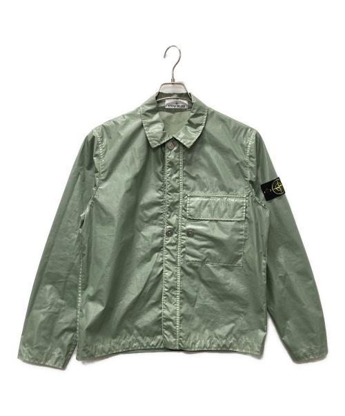 STONE ISLAND（ストーンアイランド）STONE ISLAND (ストーンアイランド) Mussola Gommata-TC Shirt Jacket/コットンコーティングジャケット グリーン サイズ:Sの古着・服飾アイテム