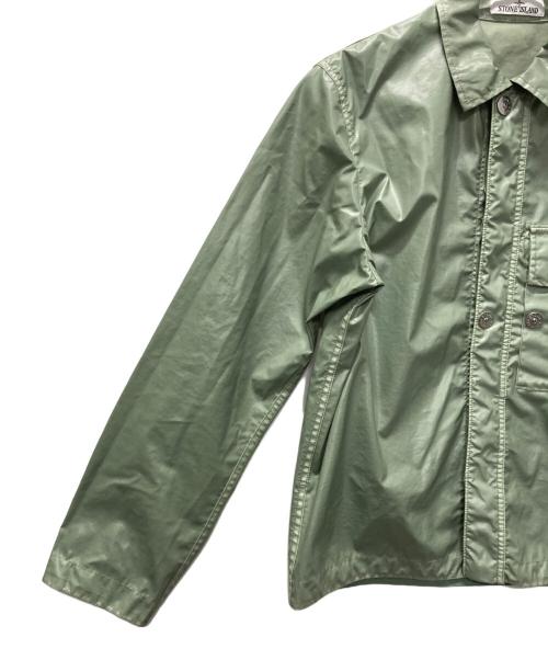 STONE ISLAND（ストーンアイランド）STONE ISLAND (ストーンアイランド) Mussola Gommata-TC Shirt Jacket/コットンコーティングジャケット グリーン サイズ:Sの古着・服飾アイテム