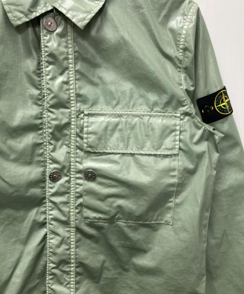 STONE ISLAND（ストーンアイランド）STONE ISLAND (ストーンアイランド) Mussola Gommata-TC Shirt Jacket/コットンコーティングジャケット グリーン サイズ:Sの古着・服飾アイテム