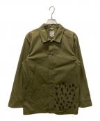 SOU・SOUソウソウ）の古着「撥水 ウェザークロス 衿付ジャケット」｜カーキ