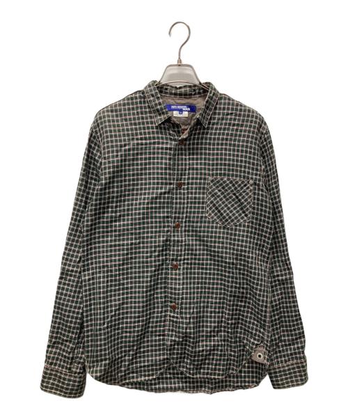 COMME des GARCONS JUNYA WATANABE MAN（コム デ ギャルソン ジュンヤ ワタナベ マン）COMME des GARCONS JUNYA WATANABE MAN (コム デ ギャルソン ジュンヤ ワタナベ マン) チェックシャツ グリーン サイズ:Mの古着・服飾アイテム