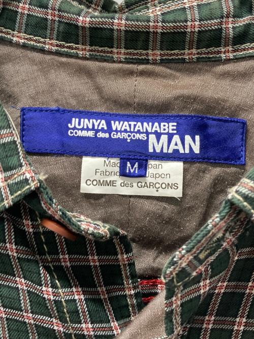 COMME des GARCONS JUNYA WATANABE MAN（コム デ ギャルソン ジュンヤ ワタナベ マン）COMME des GARCONS JUNYA WATANABE MAN (コム デ ギャルソン ジュンヤ ワタナベ マン) チェックシャツ グリーン サイズ:Mの古着・服飾アイテム