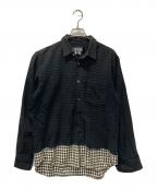 BLACK COMME des GARCONSブラックコムデギャルソン）の古着「グラデーション加工チェックシャツ」｜ブラック