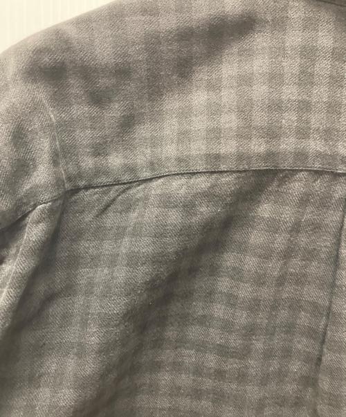 BLACK COMME des GARCONS（ブラックコムデギャルソン）BLACK COMME des GARCONS (ブラックコムデギャルソン) グラデーション加工チェックシャツ ブラック サイズ:Lの古着・服飾アイテム