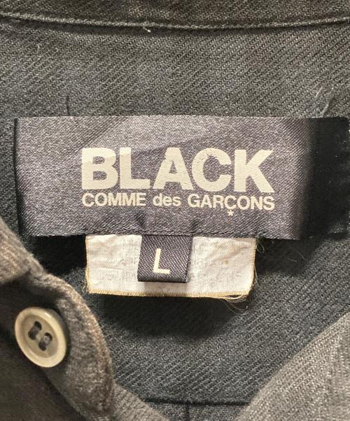 BLACK COMME des GARCONS（ブラックコムデギャルソン）BLACK COMME des GARCONS (ブラックコムデギャルソン) グラデーション加工チェックシャツ ブラック サイズ:Lの古着・服飾アイテム