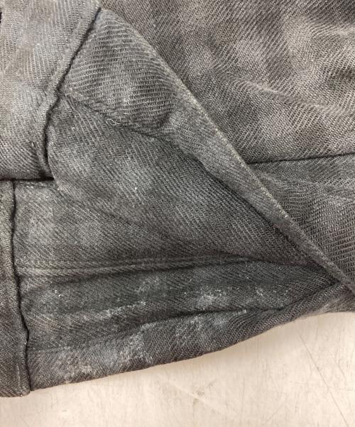 BLACK COMME des GARCONS（ブラックコムデギャルソン）BLACK COMME des GARCONS (ブラックコムデギャルソン) グラデーション加工チェックシャツ ブラック サイズ:Lの古着・服飾アイテム