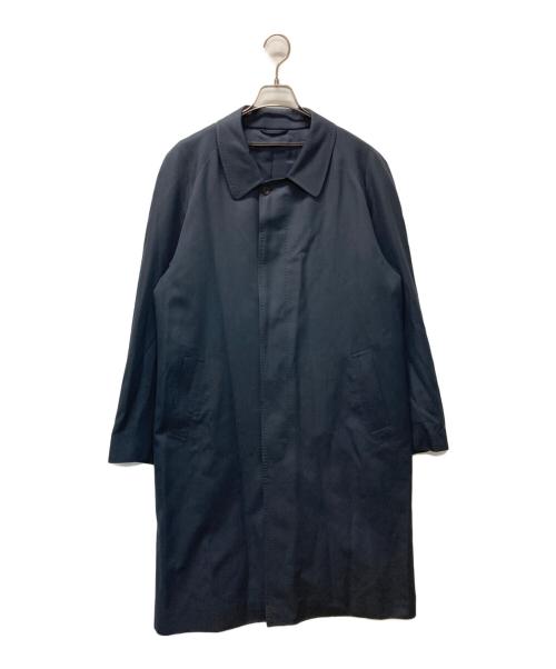 Yves Saint Laurent（イヴサンローラン）Yves Saint Laurent (イヴサンローラン) ウールシルクステンカラーコート ネイビー サイズ:Lの古着・服飾アイテム