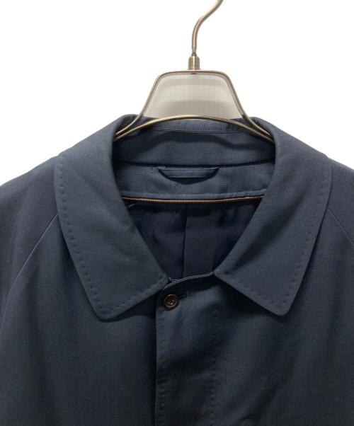 Yves Saint Laurent（イヴサンローラン）Yves Saint Laurent (イヴサンローラン) ウールシルクステンカラーコート ネイビー サイズ:Lの古着・服飾アイテム